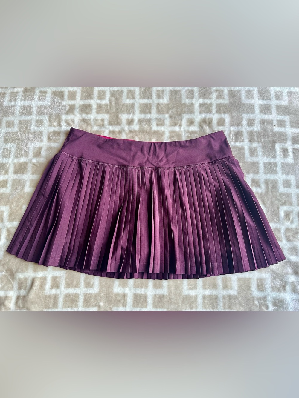 Lululemon Athletica Pleated Wine Purple Mini Skirt